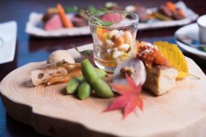 炭酸泉ヨガリトリートでのお食事（ねじまき&のりまき）